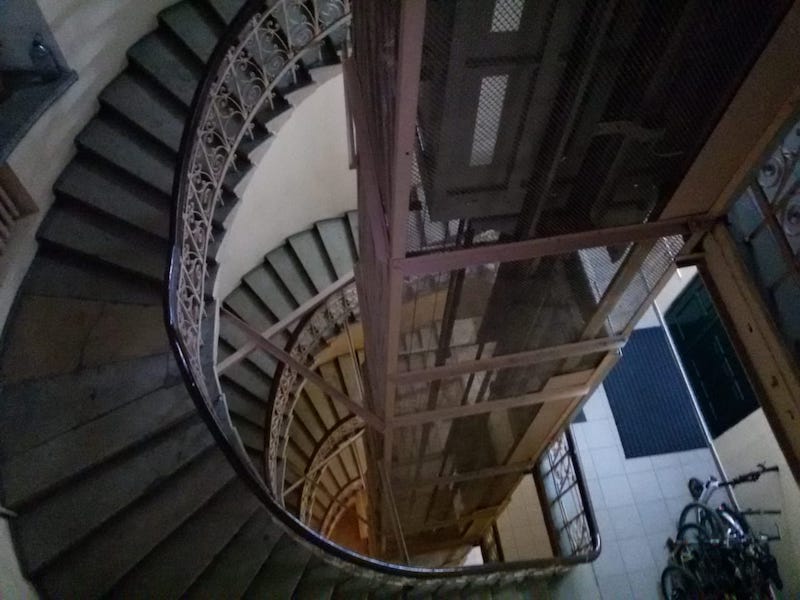 Staircase in the Rossiya house